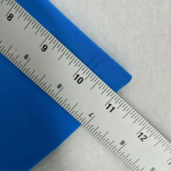 Nike Polo Shirt Men's L Blue Collared Short Sleeve Activewear Golfing Stretch - Picture 5 of 10